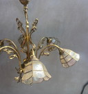 Lampadario vintage italiano in ottone