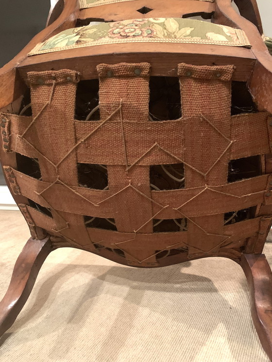 Image 1 of Sedia, poltrona, sedia imbottita, XIX secolo, Luigi Filippo, antica, rococò