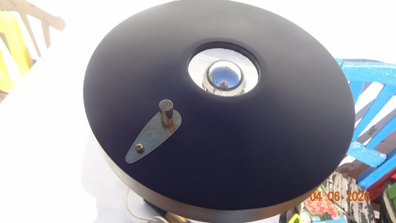 Black and golden metal table lamp, Philips Diplomat, Plastic, Mid Century Modern (photo 3 of 9)