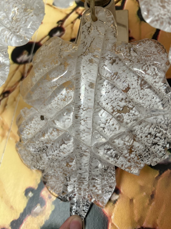 Image 1 of 1980s Murano Glass Wall Sconce with Gilted Metal Stand