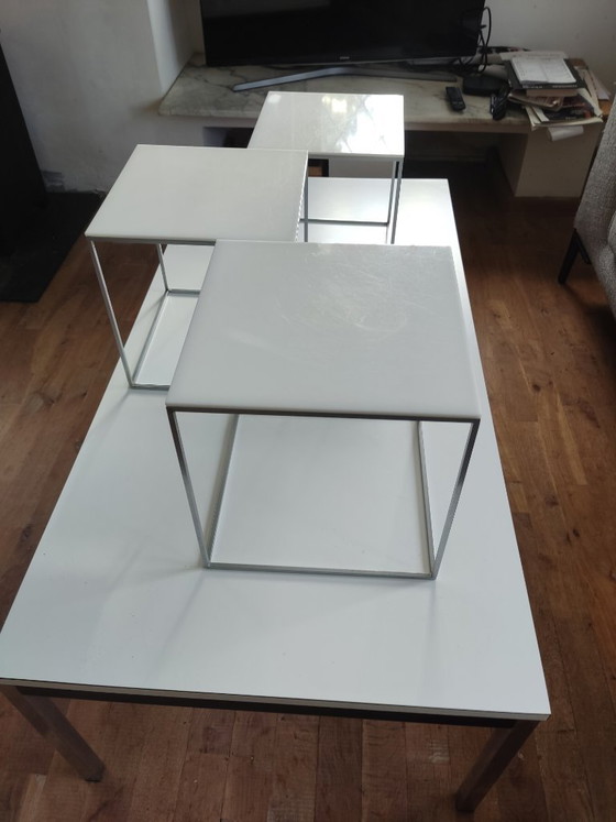 PKJ71 Poule Kjaerholm Nesting Tables Dänemark 1957, PK71 Nesting Tables Poul Kjaerholm, Beistelltische (Foto 14 von 15)
