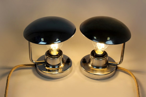 Image 1 of 2x Napako Chrome Table Lamps