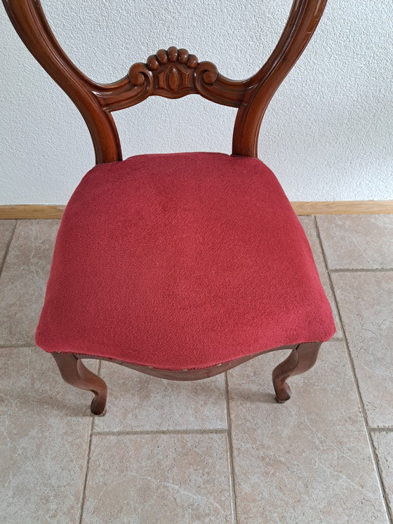 Antiker viktorianischer Mahagoni-Stuhl – Sessel, Wood, Velvet (photo 3 of 7)
