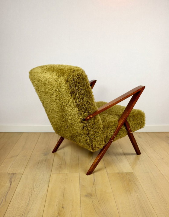 Poltrona Loft Vintage Design Vintage Khaki / Oliva Pelo Lungo Volpe - Poltrona Rinnovata – Axel Concept (photo 6 of 11)