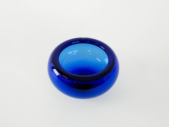 Image 1 of Kobaltkleurige schaal, Deens design, jaren 60, fabrikant: Holmegaard, ontwerper: Per Lütken