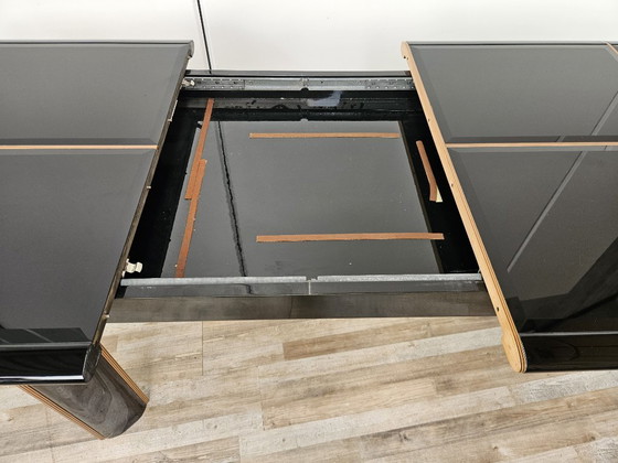 Pierre Cardin Extendable Dining Table in Black Lacquered Wood, 1970 (photo 21 of 22)