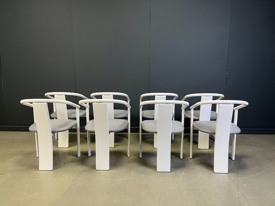 Image 1 of Chaises de salle à manger espagnoles post-modernes, ensemble de 8 - années 1980