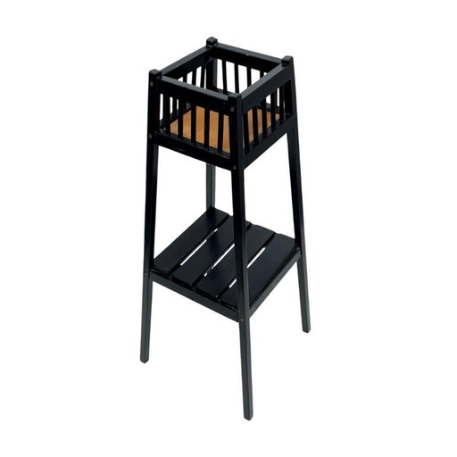 Supporto/fioriera in legno vintage – anni '60/'70, design modernista, 80 cm