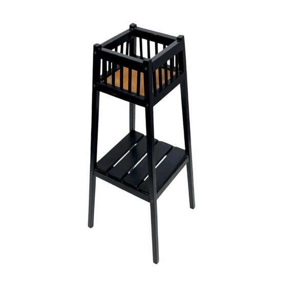 Image 1 of Vintage wooden stand/flower stand – 1960s/1970s, modernist design, 80 cm