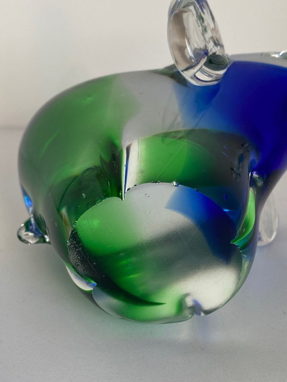 Image 1 of Murano kunst, glazen beeldjes – Olifant & Vis – Handgemaakt – Italië