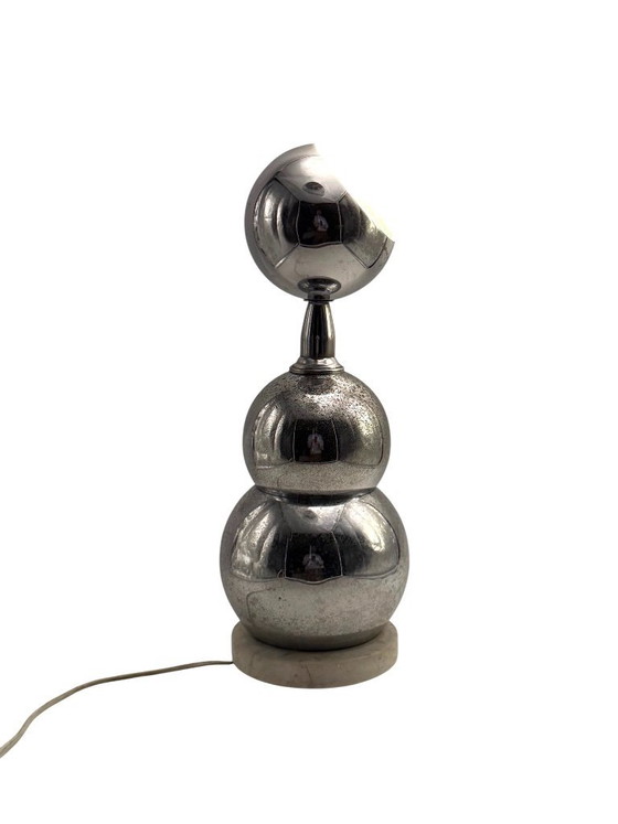 Image 1 of Space age chrome table Lamp, France 1970s