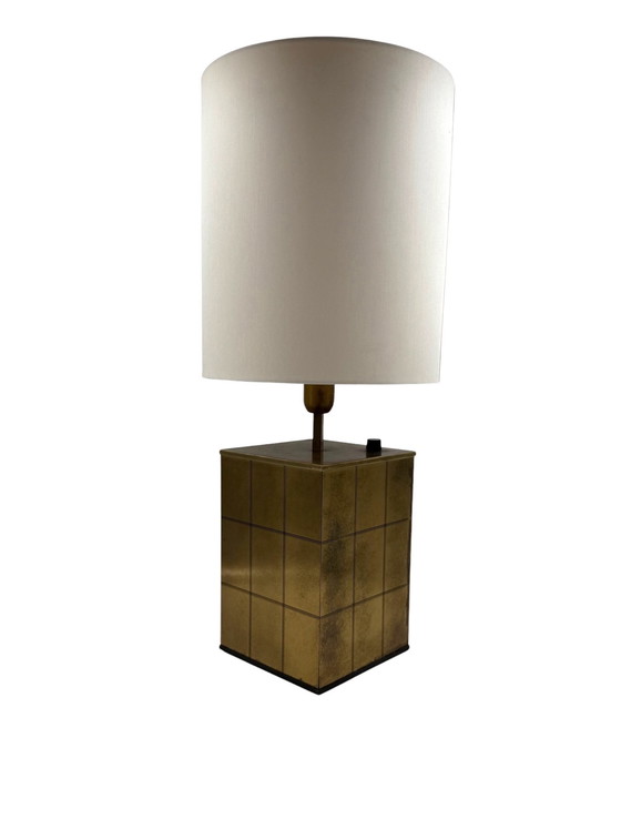 Image 1 of Base de lampe de table Hollywood Regency en laiton, Romeo Rega Italie, années 1970