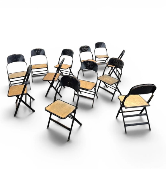 12 x Clarin Corporation folding chair / USA 1920s (photo 10 of 19)