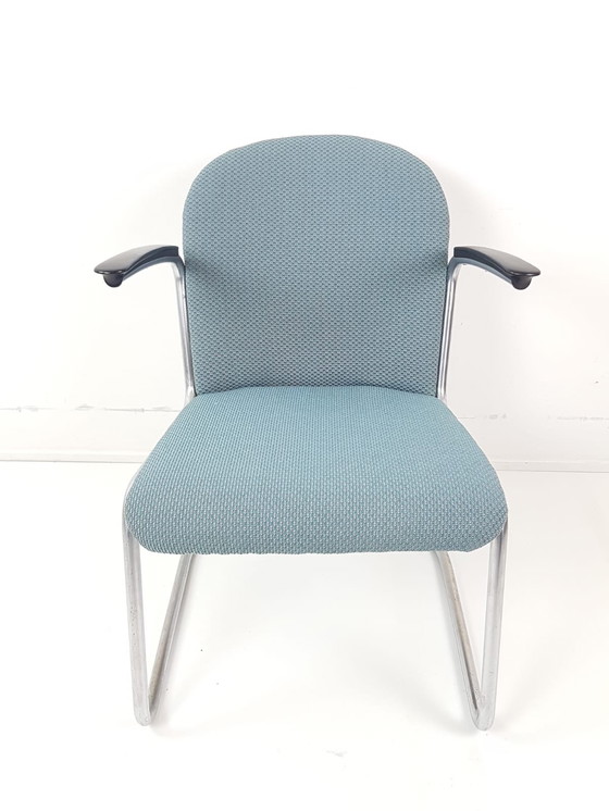 Image 1 of Poltrona Gispen modello 413 rivestita di nuovo in tessuto Ploeg grain