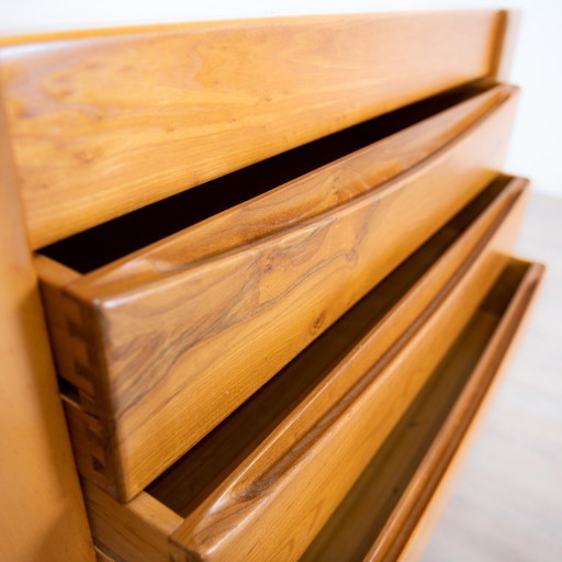 Commode à Tiroirs en Orme de Maison Regain, 1980s