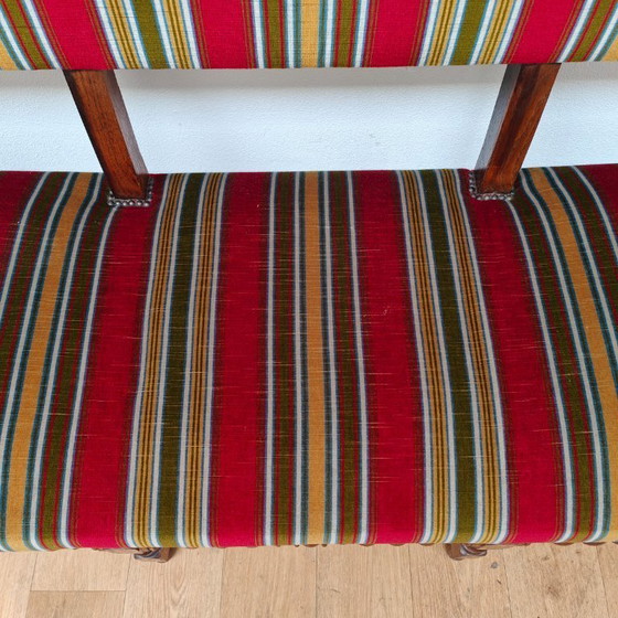 Image 1 of Banc antique en chêne français, banc d'entrée, banc de salle à manger, banc de table à manger c