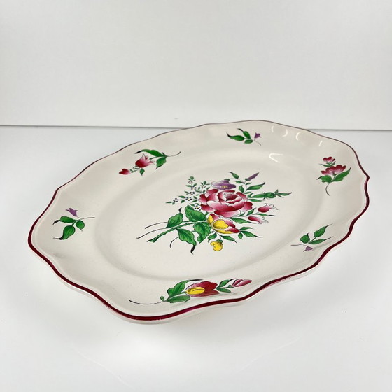 Ovale schaal met platte onderkant, model Streetlight van KG Lunéville, rozenpatroon – Servies, Ceramic (photo 3 of 7)
