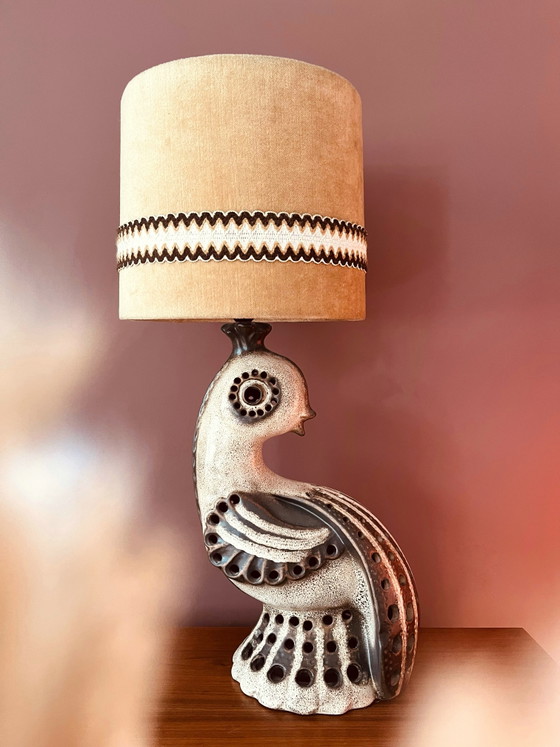 Image 1 of Grande lampada scultorea zoomorfa in stile Accolay anni '70 di Georges Pelletier