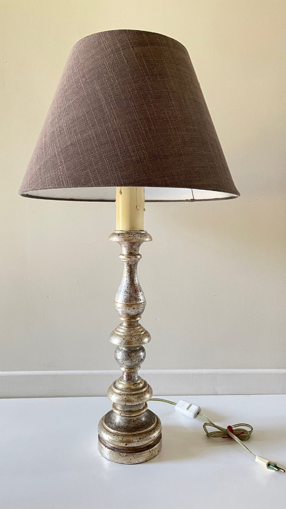 Image 1 of Versilberte Holzlampe, Die Akropolis - Paris