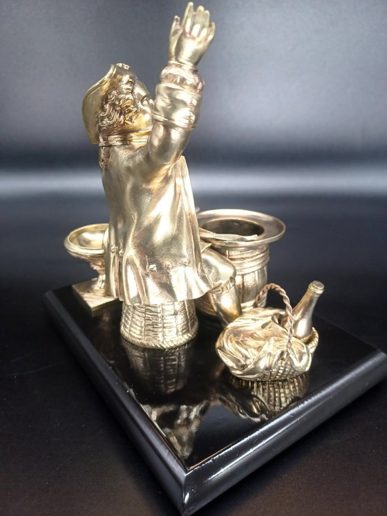 Image 1 of Antikes Tintenfass aus Bronze, Herrenausführung, 1840, Frankreich