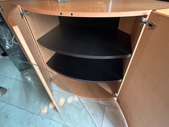 Modern Design Wandmeubel Uit 3 Delen – Wandkast, Glass, Wood (photo 8 of 20)