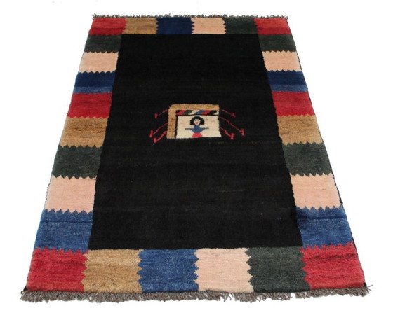 Image 1 of Original Persian carpet Gabbeh Ghashghai Oriental carpet 154 cm x 105 cm Old Natural