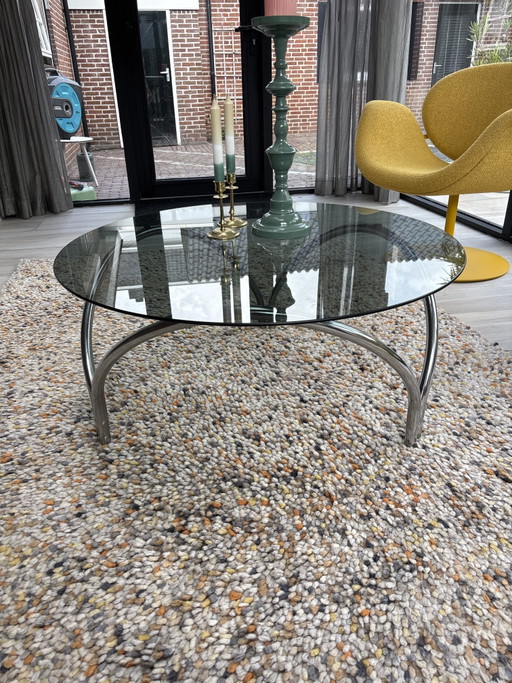 Gispen coffee table smoked glass