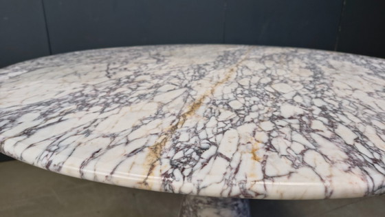 Image 1 of Vintage round marble dining table, 1970s