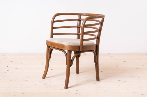 Image 1 of Set van 2 Thonet fauteuils, model B246, jaren 30, gerestaureerd en opnieuw gestoffeerd