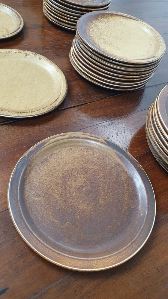 Image 1 of Vaisselle vintage 50pcs assiettes LILIEN PORZELLAN Autriche Caroline série Umbra brutaliste