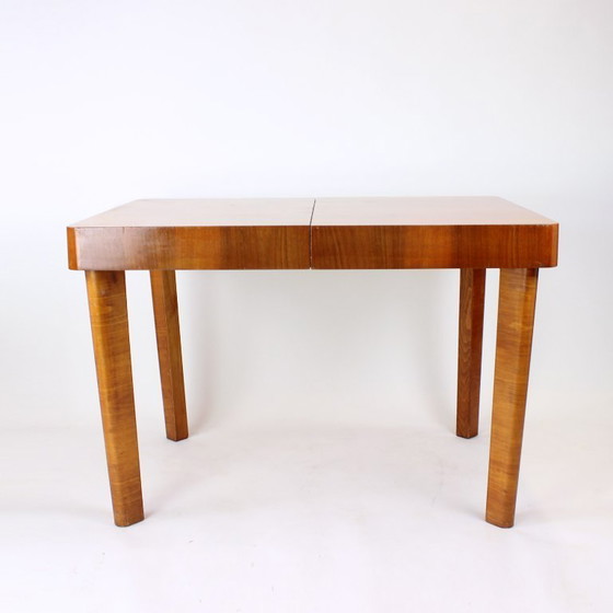 Image 1 of Uitschuifbare eettafel in mid-century modern stijl van Tatra, jaren 1950.