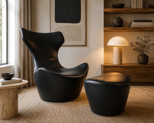 B&B Italia Sillón Grande Papilio + otomana diseño Naoto Fukasawa