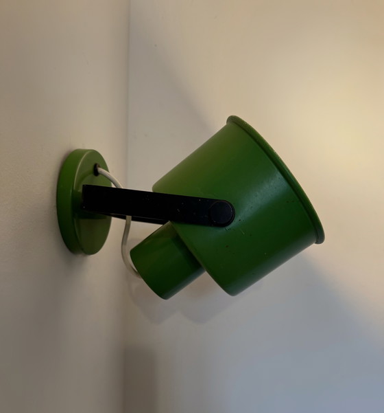 Image 1 of Applique con faretto verde anni '70