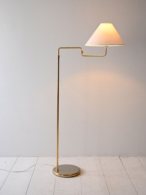 Lampadaire scandinave en laiton des années 1950