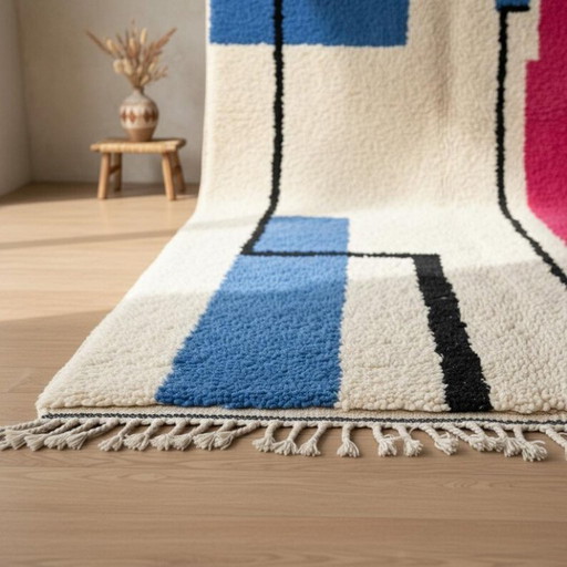 Marokkanischer Teppich, handwerklich, en laine, 250 x 150 cm