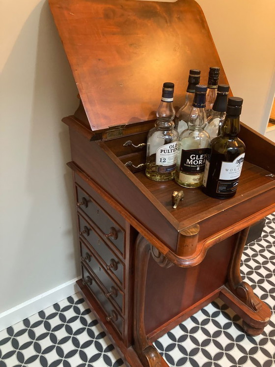 Antique Davenport Desk — Victorian Style, Drop-front Desk – Wood (photo 7 of 8)