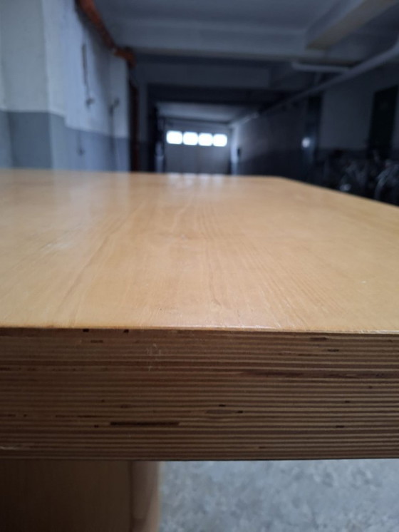 Image 1 of beech veneer square dining table