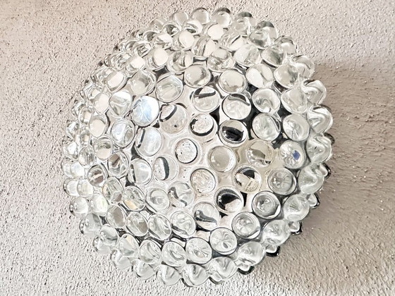 Image 1 of Vintage pair of bubble glass lamps