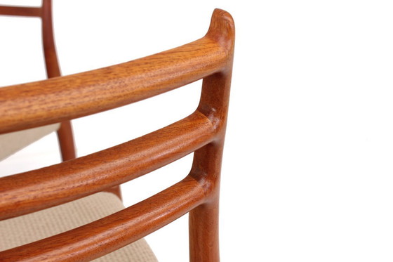 Image 1 of als nieuw, Set van 4 Niels O. Møller by J.L. Møllers, Model 78 Vintage Teak Deense Eetkamerstoelen, nieuwe bekleding, RP. 5160,-