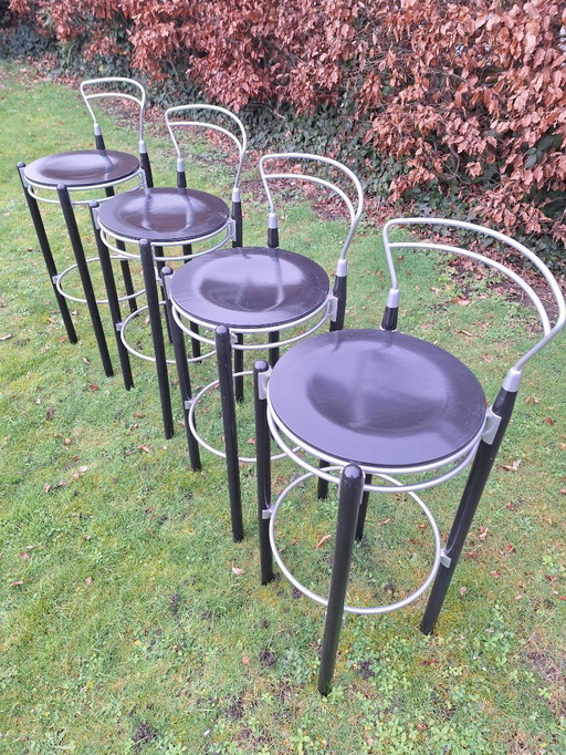 4 sgabelli da bar vintage Hutten