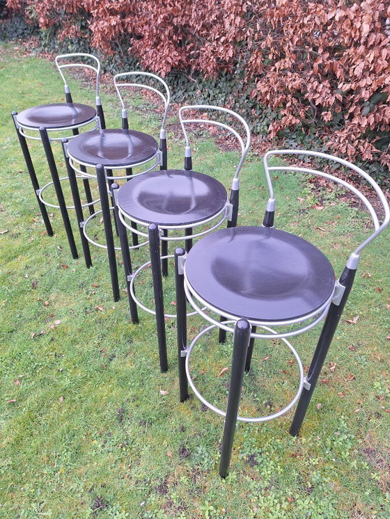 Image 1 of 4 sgabelli da bar vintage Hutten