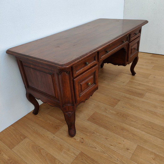 Bureau de banquier ancien en chêne, bureau en bois, bureau – Bureaux, Wood (photo 9 of 17)