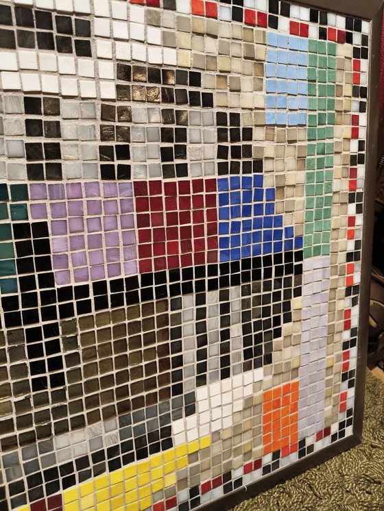 Image 1 of Mosaïque murale au design vintage et moderne du milieu du siècle