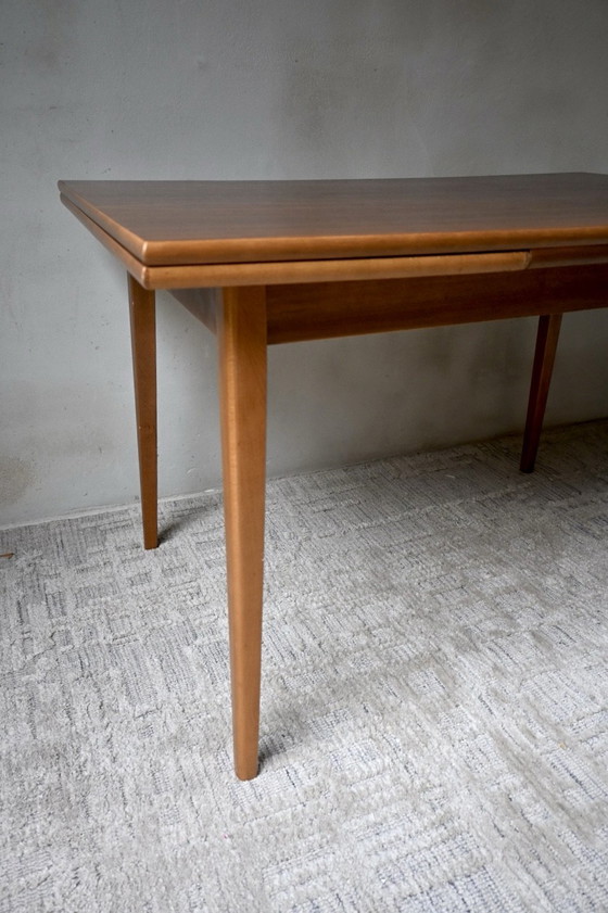 Tavolo da pranzo allungabile vintage anni '60 impiallacciatura in teak, Tavoli da pranzo, Legno, Marrone (foto 10 di 15)
