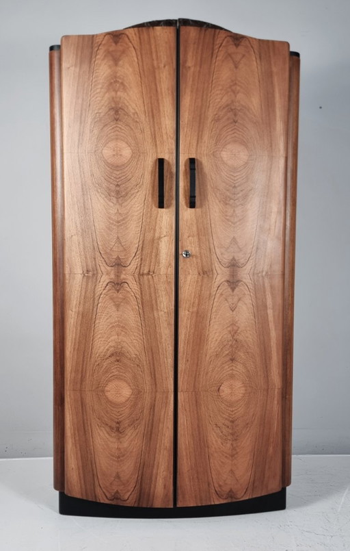Art Deco Walnut Wardrobe, 1970s
