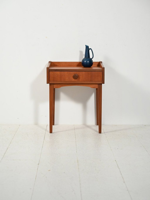 Table de chevet scandinave en teck, années 1950