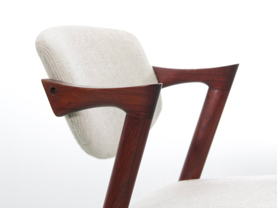 Set van 6 Scandinavische stoelen in Rio palissanderhout, model 42 – Eetkamerstoelen, Wood (photo 10 of 11)