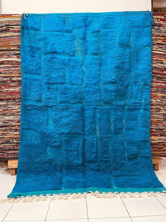 Handmade blue Moroccan rug 200cm x 300cm – Rugs & carpets, Wool (photo 10 of 10)