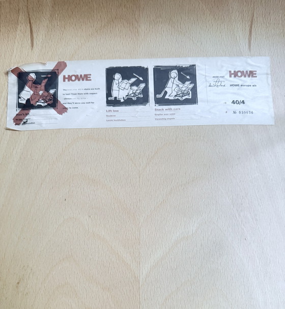 Image 1 of 6x David Rowland voor HOWE - 40/4 Sled-Base Side Chair