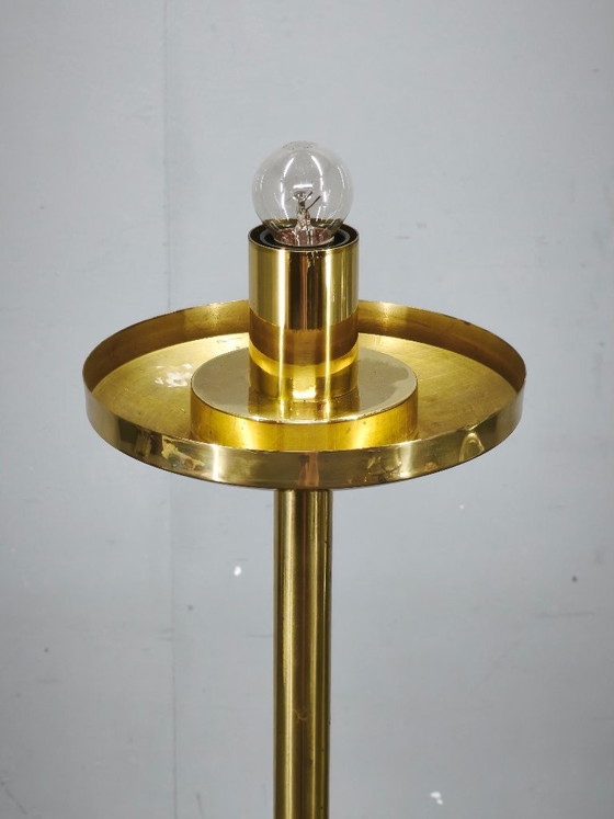 Lampadaire Space Age en Verre Bullé et Laiton, Tchécoslovaquie, Années 1970 – Brass (photo 10 of 12)